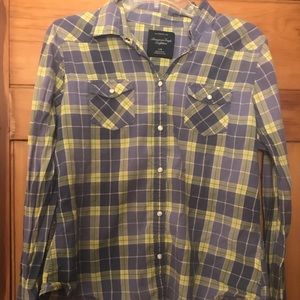 American Eagle plaid button up